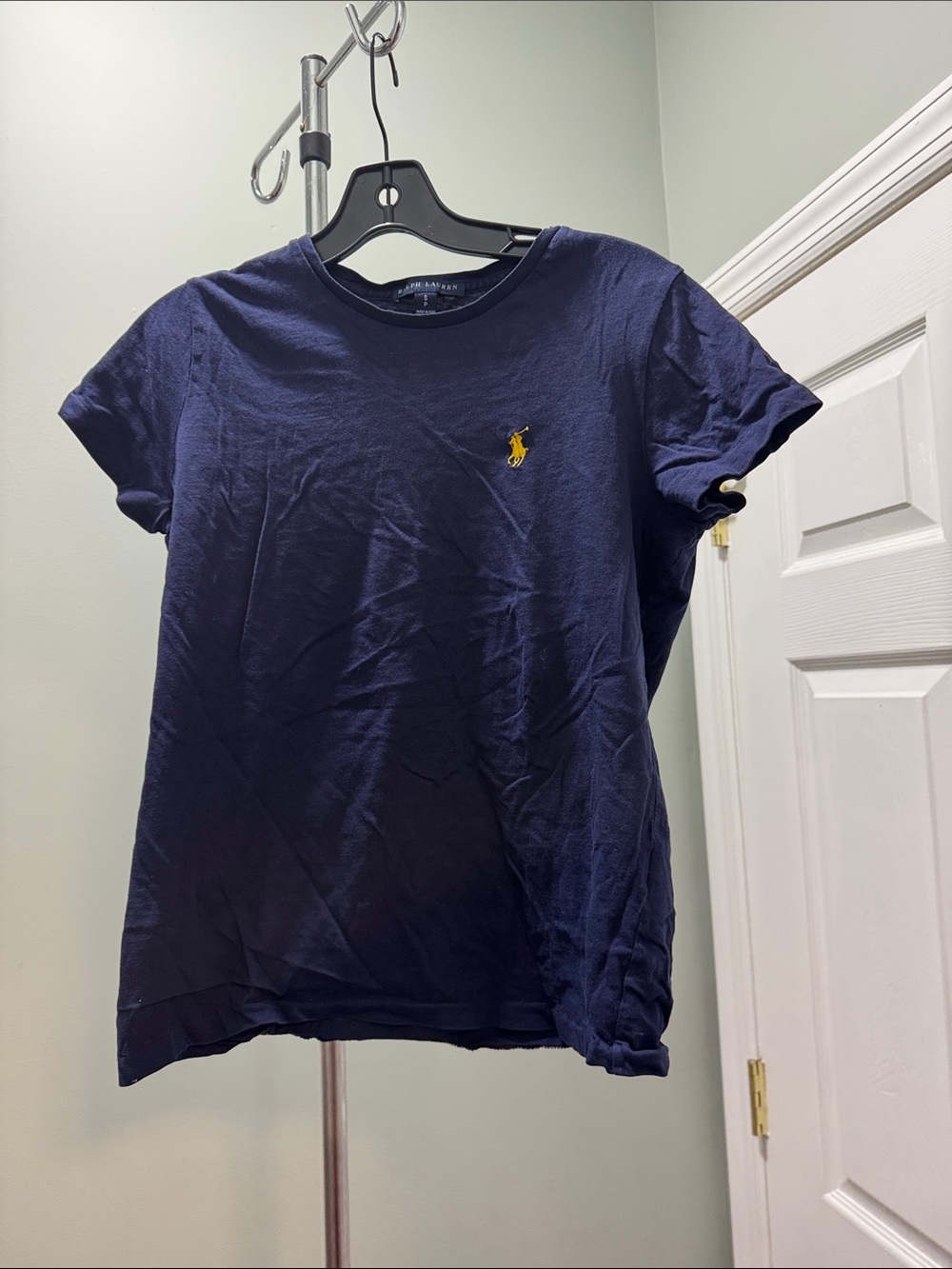 Polo by Ralph Lauren Navy Tee with Yellow Logo